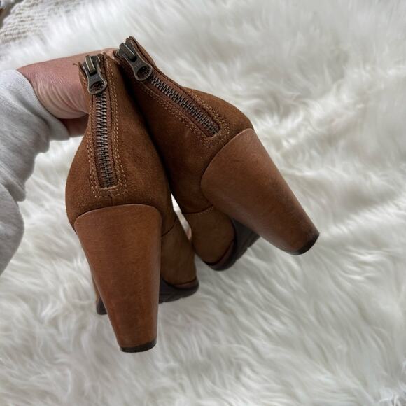 Kork-Ease | Women’s Castaneda Suede & Leather Bootie Rust Boots Heels K42626 10 - Picture 6 of 10